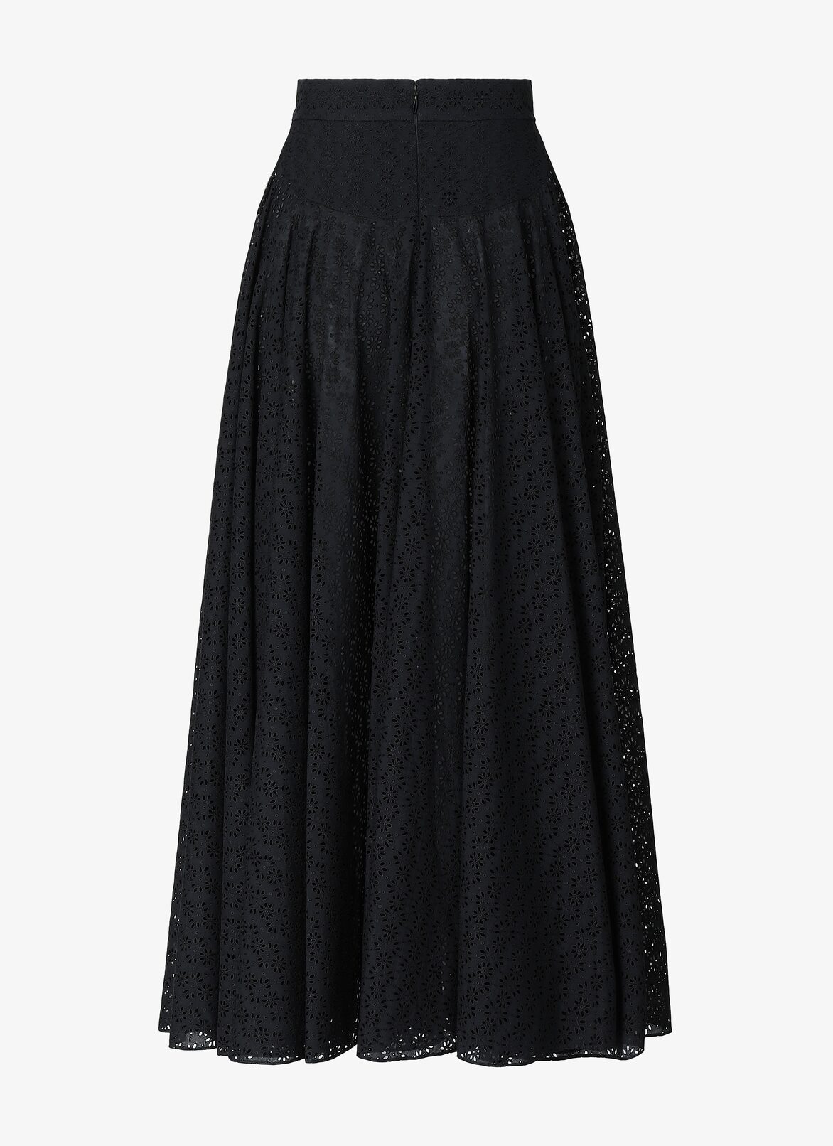 Embroidered Flared Skirt ALAÏA BLACK EMBROIDERED FLARED SKIRT